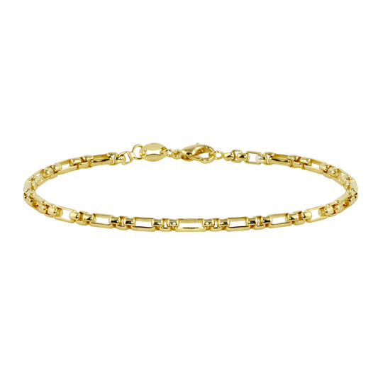 Rounded Figaro Gold-filled Chain Bracelet-Bracelets-Ashley Schenkein Jewelry Design
