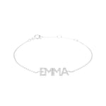 Diamond Pavé Personalized Block Letter Bracelet-Bracelets-Ashley Schenkein Jewelry Design