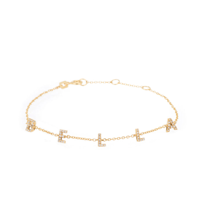 Diamond Pavé Personalized Name Bracelet-Bracelets-Ashley Schenkein Jewelry Design