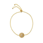 Melrose CZ Pavé Evil Eye Bolo Bracelet-Bracelets-Ashley Schenkein Jewelry Design