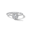 Pavé Diamond Halo and Band Engagment Ring Setting-engagement ring-Ashley Schenkein Jewelry Design