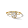 Pavé Diamond Halo and Band Engagment Ring Setting-engagement ring-Ashley Schenkein Jewelry Design