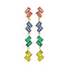 Gemstone Baguette Cascade Drop Stud Earrings-Earrings-Ashley Schenkein Jewelry Design