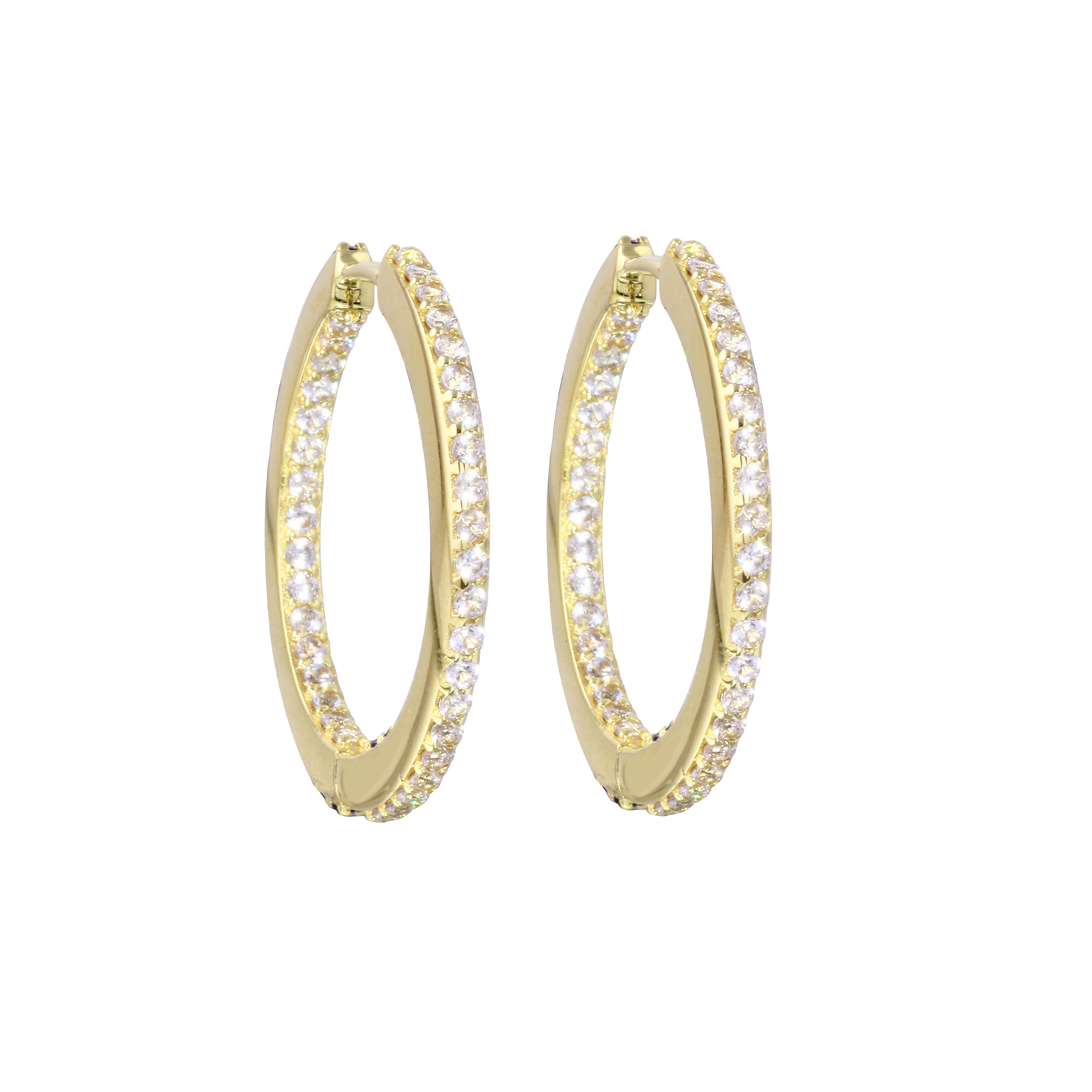 Inside Out Reversible Gemstone Hoop Earrings-Earrings-Ashley Schenkein Jewelry Design
