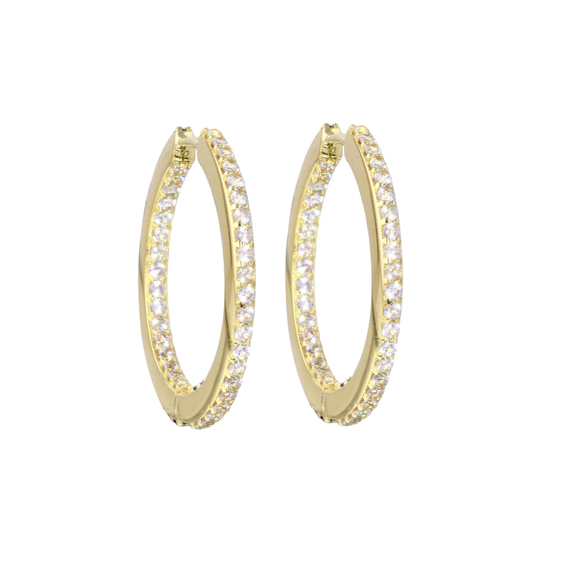 Inside Out Reversible Gemstone Hoop Earrings-Earrings-Ashley Schenkein Jewelry Design
