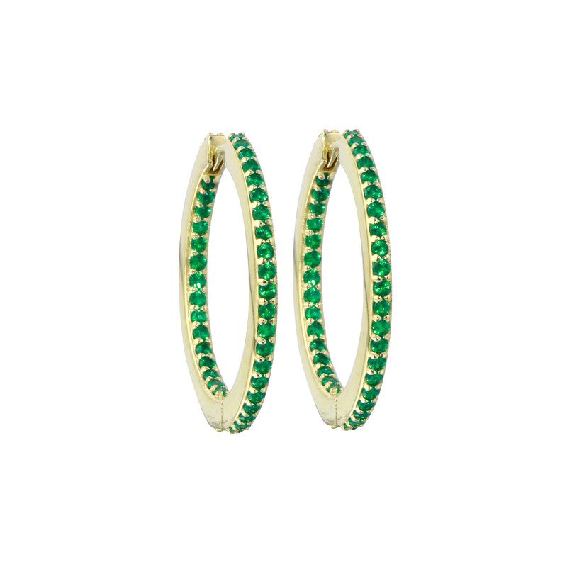Inside Out Reversible Gemstone Hoop Earrings-Earrings-Ashley Schenkein Jewelry Design