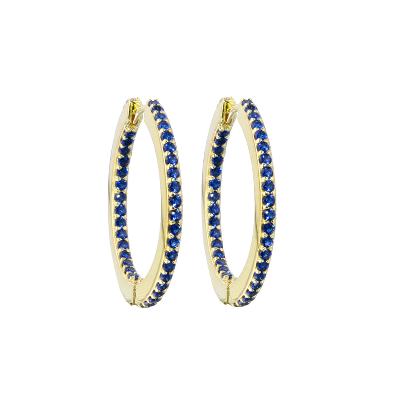 Inside Out Reversible Gemstone Hoop Earrings-Earrings-Ashley Schenkein Jewelry Design