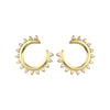 Forward Facing Open Hoop Gemstone Stud Earrings-Earrings-Ashley Schenkein Jewelry Design