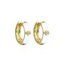 Enamel and CZ Huggies-Earrings-Ashley Schenkein Jewelry Design