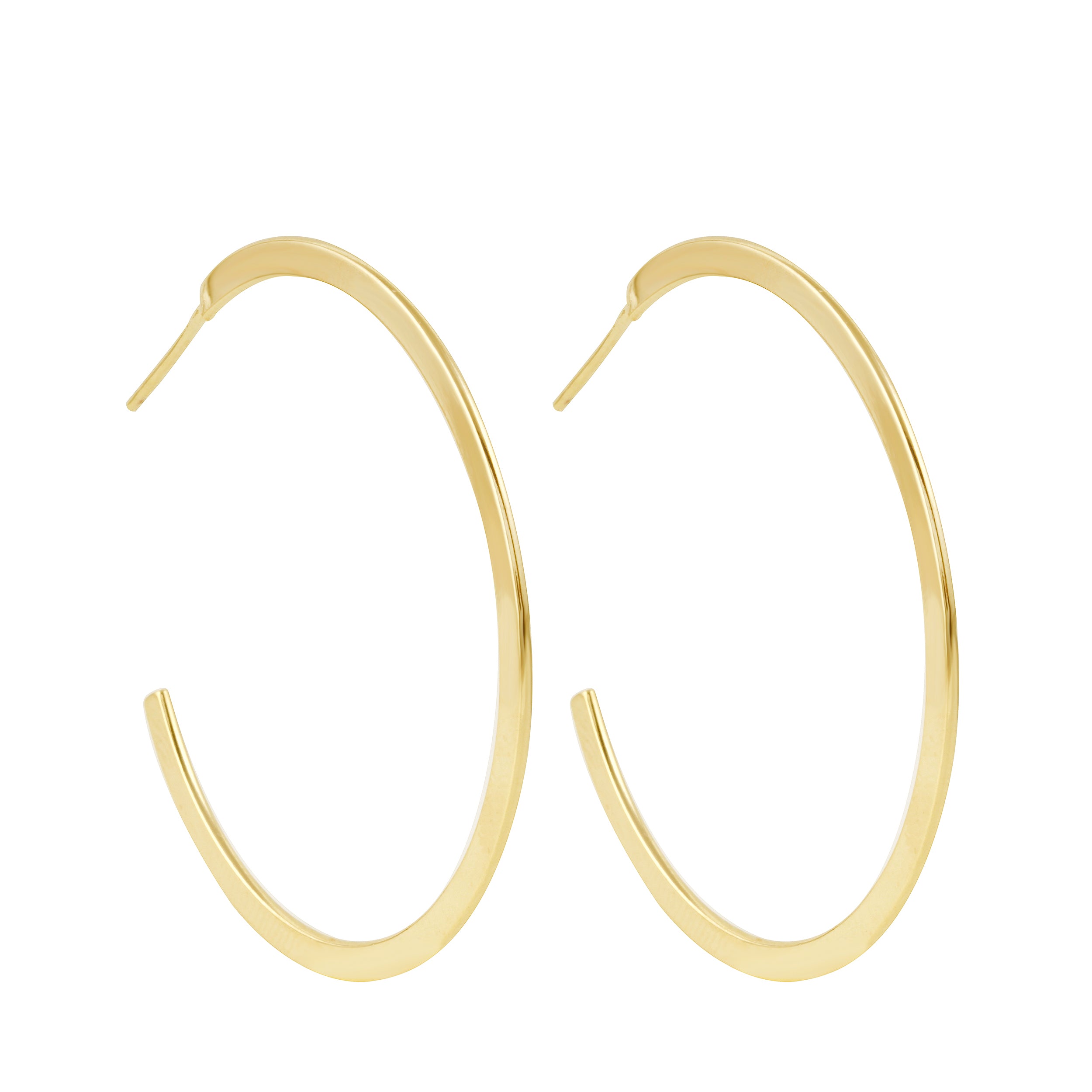 Flat Hoop Earrings-Earrings-Ashley Schenkein Jewelry Design
