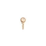 Solid Gold Tiny Key Stud Single Earring, 14k-Earrings-Ashley Schenkein Jewelry Design