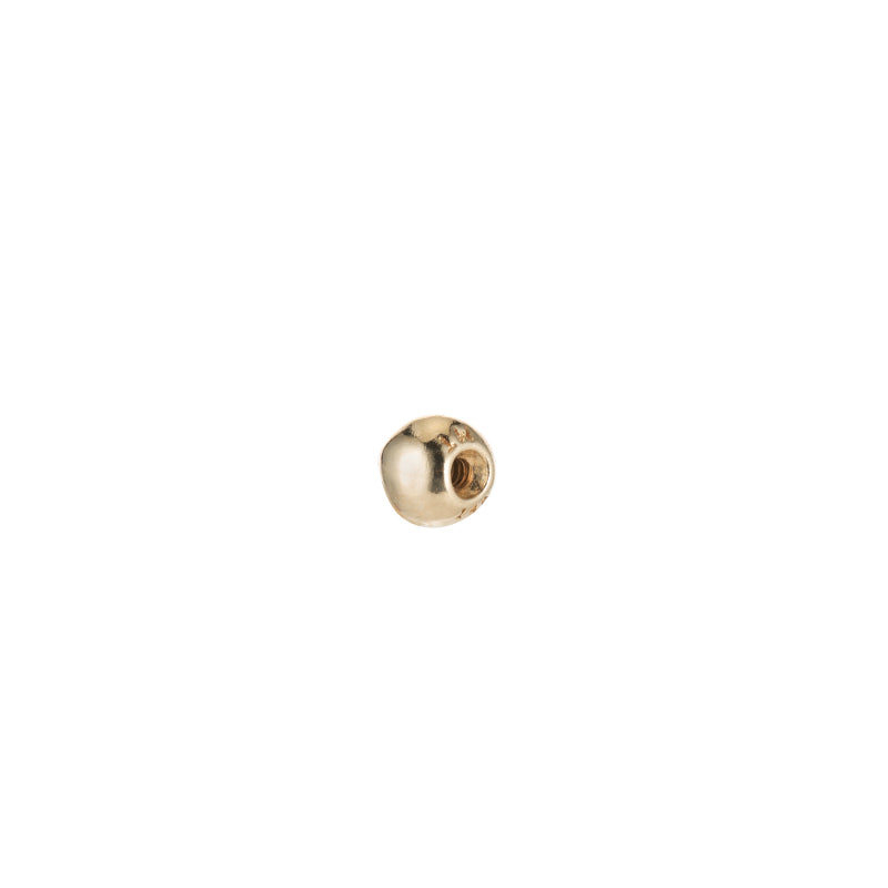 Solid Gold Moon Stud Single Earring, 14k-Earrings-Ashley Schenkein Jewelry Design