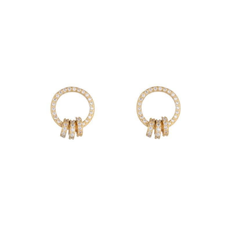 Melrose CZ Pavé Hoop with Rings-Earrings-Ashley Schenkein Jewelry Design