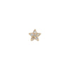 Diamond Pavé Star Stud Single Earring, 14k-Earrings-Ashley Schenkein Jewelry Design