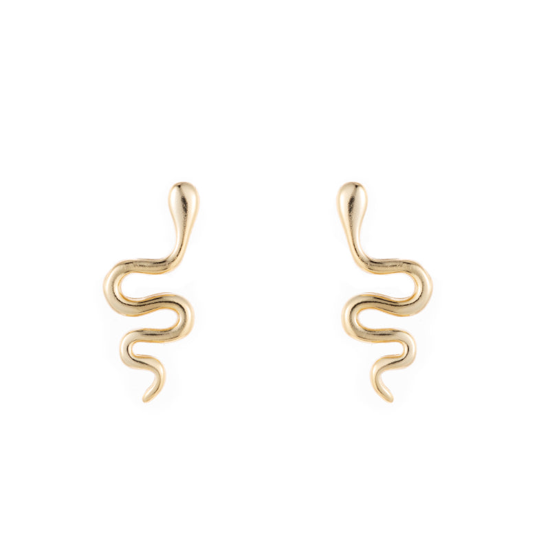 Snake Stud Earrings-Earrings-Ashley Schenkein Jewelry Design