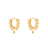 Gold Ball Huggie Earrings-Earrings-Ashley Schenkein Jewelry Design