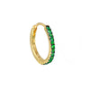 Emerald Single Huggies, 14k-Earrings-Ashley Schenkein Jewelry Design