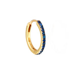 Sapphire Single Huggies, 14k-Earrings-Ashley Schenkein Jewelry Design