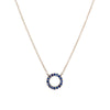 Gemstone Pavé Open Circle Necklace-Necklaces-Ashley Schenkein Jewelry Design