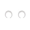 Melrose Pavé CZ Crescent Earrings-Earrings-Ashley Schenkein Jewelry Design