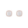 Pavé Mother of Pearl Square Stud Earrrings-Earrings-Ashley Schenkein Jewelry Design