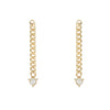 Seattle Curb Chain Gemstone Drop Earrings-Earrings-Ashley Schenkein Jewelry Design