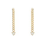 Seattle Curb Chain Gemstone Drop Earrings-Earrings-Ashley Schenkein Jewelry Design