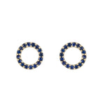 Costa Rica Pavé Gemstone Circle Earrings-Earrings-Ashley Schenkein Jewelry Design