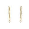Seattle Curb Chain Gemstone Drop Earrings-Earrings-Ashley Schenkein Jewelry Design