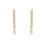 Seattle Curb Chain Gemstone Drop Earrings-Earrings-Ashley Schenkein Jewelry Design