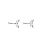 Greece Pavé Crescent Moon Earrings-Earrings-Ashley Schenkein Jewelry Design