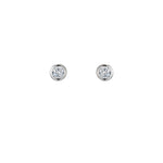 Melrose Bezel CZ Stud Earrings-Earrings-Ashley Schenkein Jewelry Design