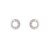 Open Circle Half Pavé Diamond Earrings-Earrings-Ashley Schenkein Jewelry Design