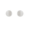 Diamond Disc Half Pavé Earrings-Earrings-Ashley Schenkein Jewelry Design