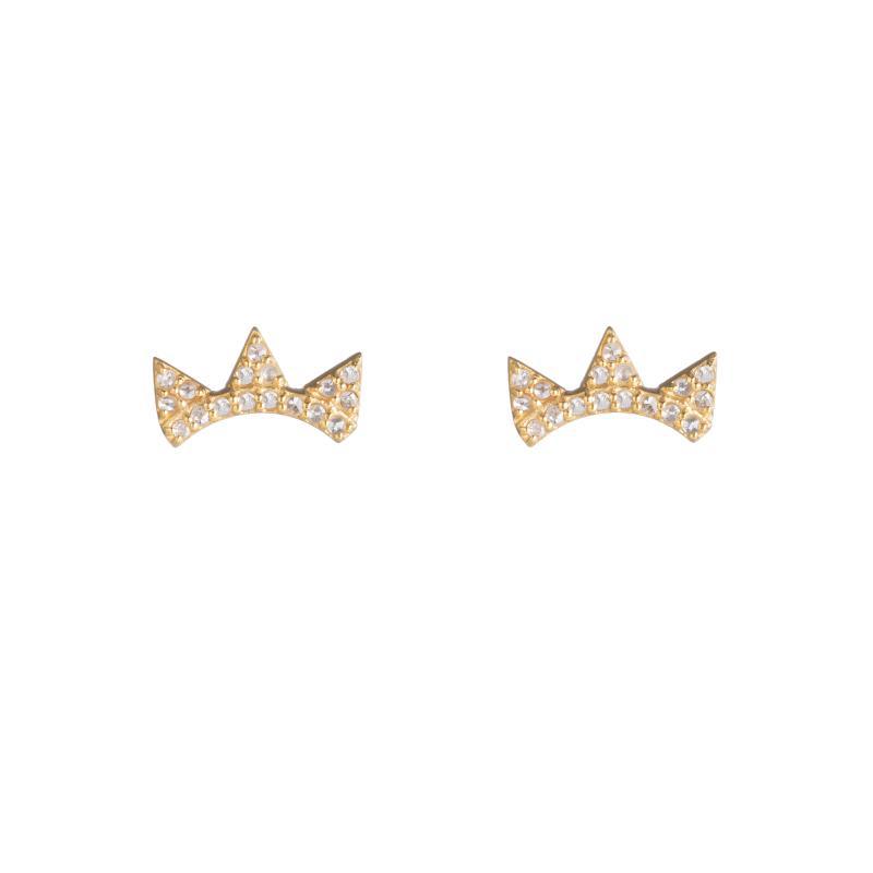 Brooklyn Diamond Triple Triangle Climbers-Earrings-Ashley Schenkein Jewelry Design