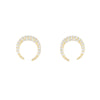 Melrose Pavé CZ Crescent Earrings-Earrings-Ashley Schenkein Jewelry Design