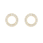 Greece Pavé Gemstone Circle Earrings-Earrings-Ashley Schenkein Jewelry Design