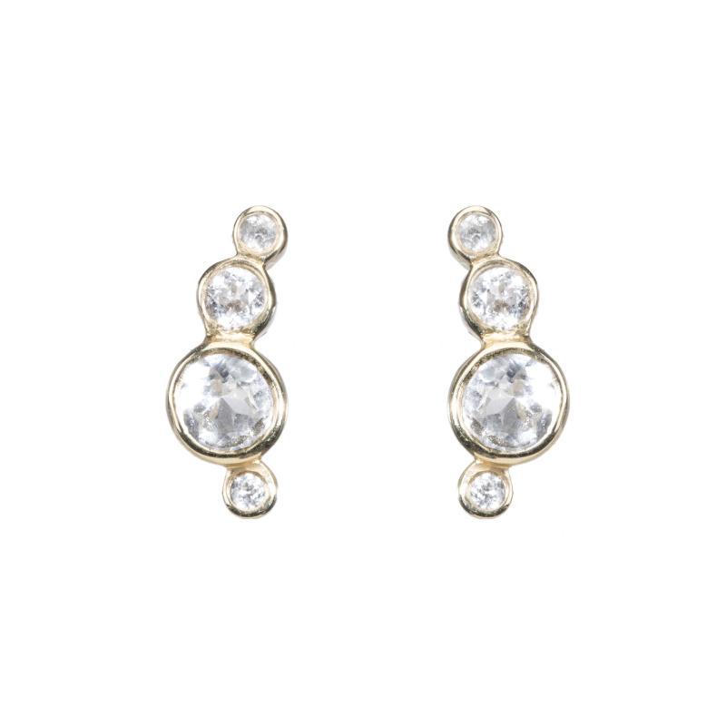 Gemstone Ear Crawlers-Earrings-Ashley Schenkein Jewelry Design