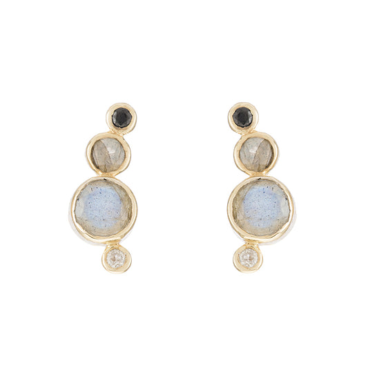 Gemstone Ear Crawlers-Earrings-Ashley Schenkein Jewelry Design