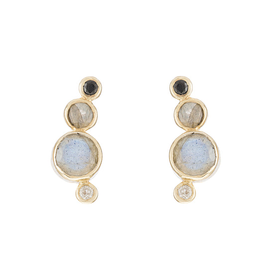 Gemstone Ear Crawlers-Earrings-Ashley Schenkein Jewelry Design