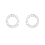 Greece Pavé Gemstone Circle Earrings-Earrings-Ashley Schenkein Jewelry Design