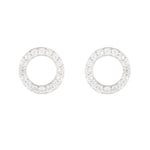 Greece Pavé Gemstone Circle Earrings-Earrings-Ashley Schenkein Jewelry Design
