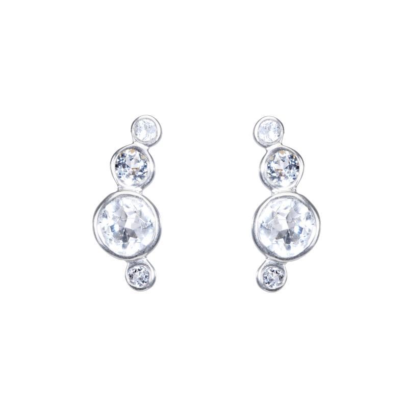 Gemstone Ear Crawlers-Earrings-Ashley Schenkein Jewelry Design