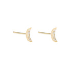 Greece Pavé Crescent Moon Earrings-Earrings-Ashley Schenkein Jewelry Design