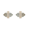 Montreal Bullet and Pavé Band Earrings-Earrings-Ashley Schenkein Jewelry Design
