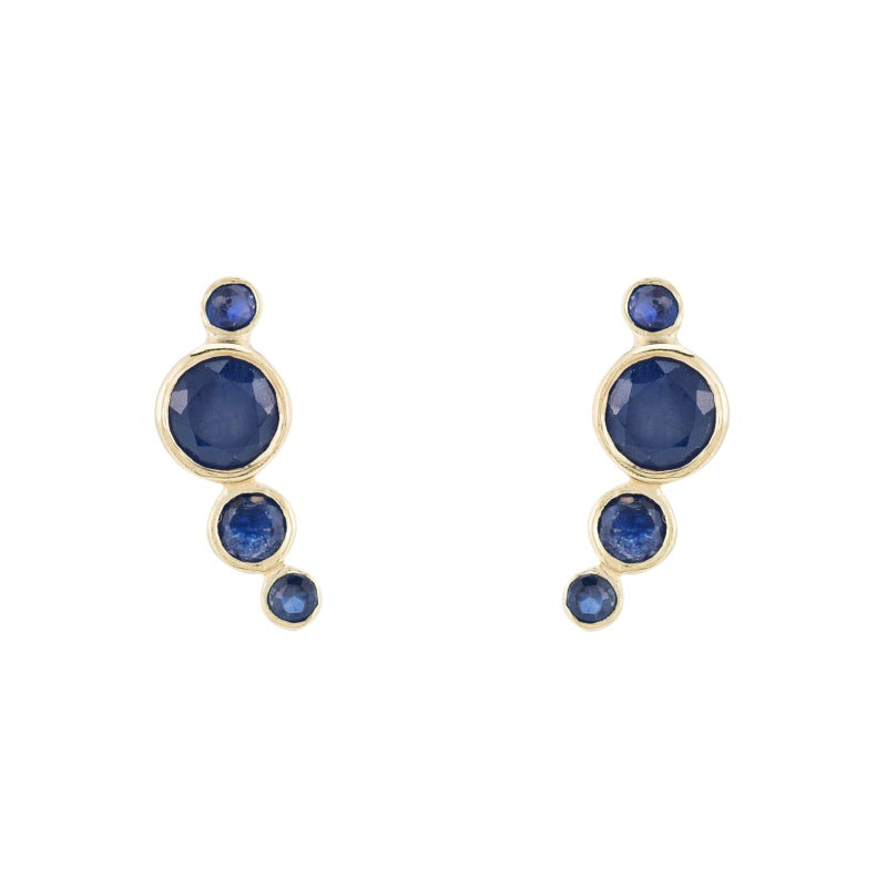 Gemstone Ear Crawlers-Earrings-Ashley Schenkein Jewelry Design