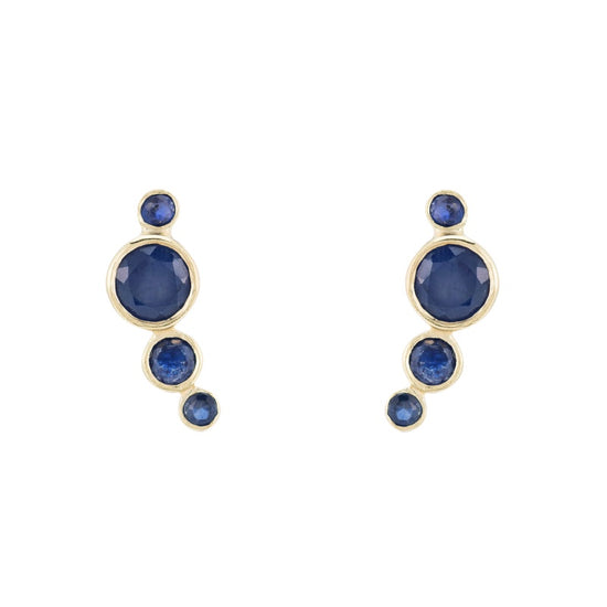 Gemstone Ear Crawlers-Earrings-Ashley Schenkein Jewelry Design