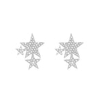 Diamond Pavé Triple Star Studs-Earrings-Ashley Schenkein Jewelry Design