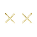 Diamond Pavé X Earrings-Earrings-Ashley Schenkein Jewelry Design