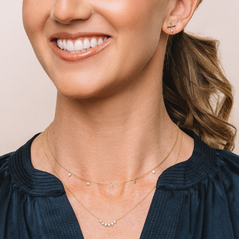 Five Stone Diamond Station Necklace – Bella's Fine Jewelers